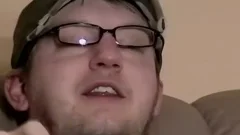 tight dilettante With Glasses Masturbates