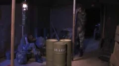 Soldiers in action.