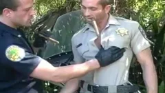 wild Highway Cop bonks A Colleague On His Bike
