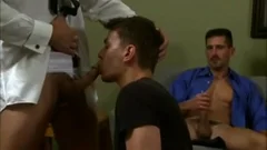 Suited daddy In dark Socks copulates twink