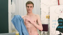 lewd teen 10-Pounder Lucas Stuffs fake penis In His ass while wanking!