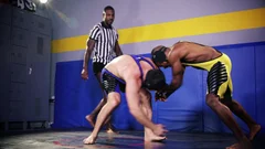 Fetish Force: Wrestling Mat Sees Two Loads Delivered