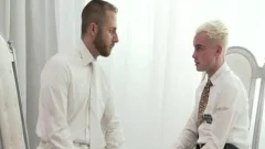 MormonBoyz - excited teen Missionary Jerked Off By Priest Daddy