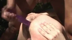 bare homo Colleagues With beefy dick drilling outdoors