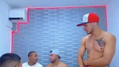 Tattooed lad Masturbating
