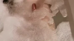 lewd bi-raunchy Tries Some sex-toys while Bathing