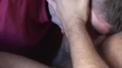 trio Of mature And A youthful To sperm On His Face