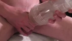 Fleshlight enjoyment with internal cum