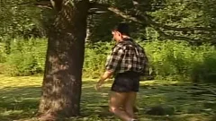 muscular twinks banging in a meadow
