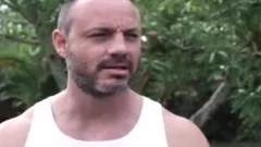 legal age teenager hammers His Muscle Daddy outside