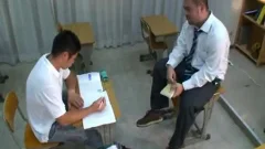 beefy asian Teacher And Muscle Student engulfing And nailing.