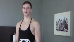 new Fit jock James Manziel Jerks His ramrod And Cums