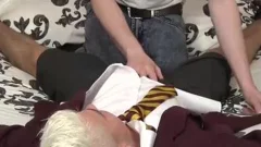 sleazy Student guy Titus Snow get Wanked Off Hard On The sofa