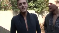 blonde Blue Eyed Hunk Is On His Knees Getting His juicy Face Creamed