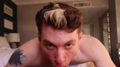 Blond dude Takes knob