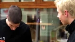 Blond twink gets pounded bareback