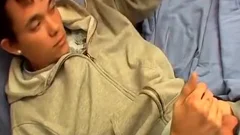 stunning brunette Emo teen Riley stroking Hard At His plump penis