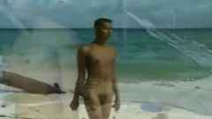 Teen chick asian cumshot at the beach solo