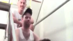amateur gay fellows giving a kiss