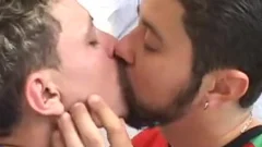 Muscled hairy brazilian couple wanking