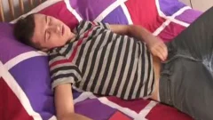 young chap Enjoys stroking In His bed