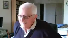 old man cum On web camera