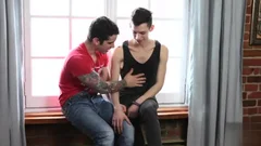 Tattoo homo butt And cumshot