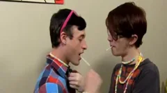 excited lad ball penis juice In mouth