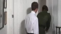 Security Guard drills charming guy