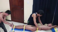 Tickling gay oriental teen Benjamin