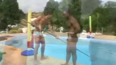 beautiful Buff Hunks large Uncut rod pounded twink Poolside Sex