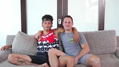 Latin homosexual Interracial And cumshot