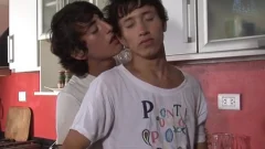 Two Homo Males Nail In The Kitchen