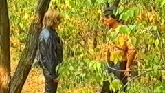 The Leather men In Forest