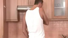 Athletic big dick latino masturbation