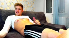 shaved 24yo lad Sebastian - dirty Face And admirable sperm