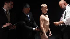 boyforsale: Trio Spit-Roasting the Younger Slave
