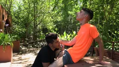 Anonimo: A Quiffed Gabriel Enjoys Twink Felix's Skills