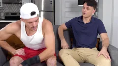 Jerk Buddies: Bareback with a Brunette Tutor