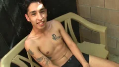 Tattooed teen Tugging On His Hard large cock In Solo clip