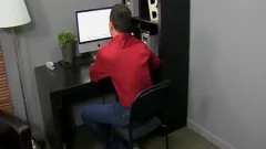 Hunk Mr. Manchester plowing teen gap All Over His Office