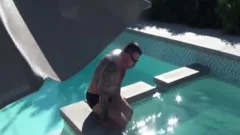 Johnson Slurping And ass Ramming By The Pool.