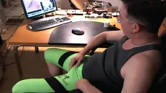 Wearing socks has a taste for fucking