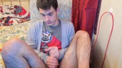 youthful guy On webcam