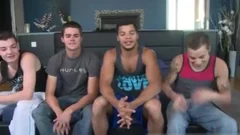 homosexual twink Soft Balls clips orgy W Tyler, Ryan, Skyler, Kaden