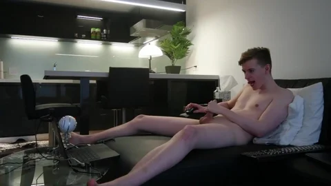 nice-looking teen Cums All Over His Abs, Chest & Body - homosexual Professional Porn