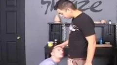 hot homosexual Threeway group sexing
