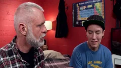 Bear slams bawdy cleft lad