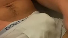 tasty teen Cristian Jerks Off In Undies while Taking A bathroom
