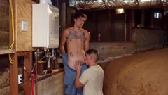 Leeroy And Jake Work It Out In The Barn